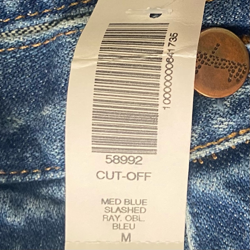 Wrangler Distressed Blue Denim Jean Shorts - Picture 4 of 10